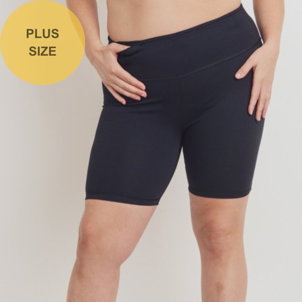 Plus Size Highwaisted Bermuda Biker Shorts
